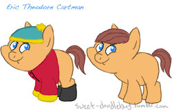 Size: 900x585 | Tagged: safe, artist:icylnuyoukai, earth pony, pony, colt, eric cartman, male, ponified, south park