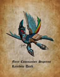 Size: 786x1017 | Tagged: safe, artist:imperial32, rainbow dash, equestria divided, g4, armor, female, solo