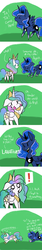 Size: 1280x7680 | Tagged: safe, artist:fauxsquared, princess celestia, princess luna, alicorn, pony, g4, cake, cakelestia, chase, comic, eyes closed, female, floppy ears, imminent diarrhea, laxative, mare, open mouth, running, smiling, spread wings, standing, this will end in diarrhea, tumblr, wide eyes, yelling