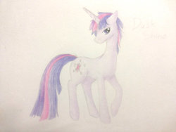 Size: 1024x768 | Tagged: safe, artist:hinadany, twilight sparkle, g4, dusk shine, rule 63, solo, traditional art