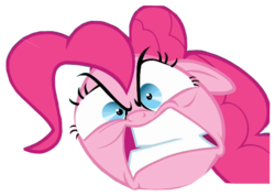 Size: 595x424 | Tagged: safe, pinkie pie, g4, pinkie pride, angry, cropped, ears back, face, female, frown, glare, goof off, gritted teeth, meme, rage, rage face, solo