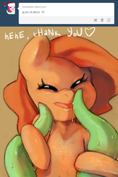 Size: 667x1000 | Tagged: dead source, safe, artist:dhui, pinkie pie, g4, eyes closed, female, hug, solo, tentacles, tired pie, tumblr, wet