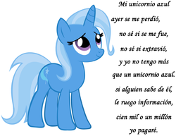 Size: 1182x911 | Tagged: safe, trixie, pony, unicorn, g4, female, mare, mi unicornio azul, music, my blue unicorn, silvio rodriguez, solo, song, spanish