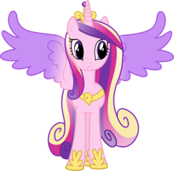 Size: 5770x5660 | Tagged: safe, artist:90sigma, princess cadance, alicorn, pony, g4, three's a crowd, absurd resolution, colored wings, crown, female, hoof shoes, jewelry, mare, regalia, simple background, smiling, solo, tiara, transparent background, vector, wings