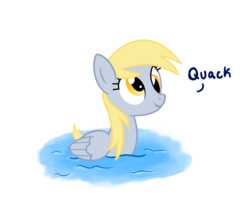 Size: 4320x3816 | Tagged: safe, artist:thecheeseburger, derpy hooves, duck pony, pegasus, pony, g4, female, mare, pegaduck, quack, solo, water