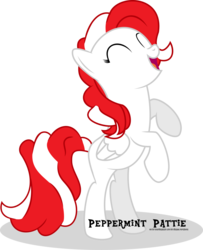 Size: 1024x1262 | Tagged: safe, artist:chibiwolf-chan, oc, oc only, oc:peppermint pattie, eyes closed, solo