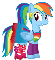 Size: 1024x1114 | Tagged: safe, artist:lindana506, rainbow dash, pegasus, pony, equestria girls, g4, my little pony equestria girls, alternate hairstyle, clothes, equestria girls outfit, fall formal outfits, female, high ponytail, human pony dash, ponified humanized pony, ponytail, rainbow dash always dresses in style, simple background, solo, transparent background, vector