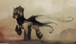 Size: 1200x692 | Tagged: safe, artist:foxinshadow, earth pony, pony, lord of the rings, mouth of sauron, ponified, solo
