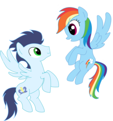 Size: 1024x1094 | Tagged: safe, artist:awkochoco, rainbow dash, soarin', g4, female, male, ship:soarindash, shipping, straight