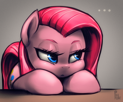 Size: 750x625 | Tagged: safe, artist:phurie edits, edit, pinkie pie, earth pony, pony, g4, ..., colored, cute, cuteamena, female, leaning, lidded eyes, mare, pinkamena diane pie, pouting, solo