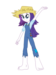 Size: 1024x1365 | Tagged: safe, artist:ferrokiva, rarity, equestria girls, g4, simple ways, barefoot, cankles, feet, female, rarihick, solo