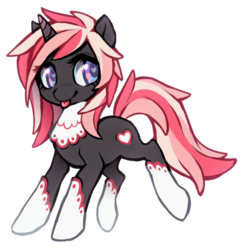 Size: 480x492 | Tagged: safe, artist:kawiku, oc, oc only, pony, unicorn, heart eyes, solo