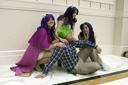 Size: 1000x665 | Tagged: safe, rarity, spike, human, g4, cosplay, irl, irl human, katsucon, photo