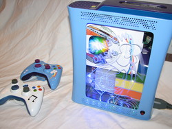 Size: 2816x2112 | Tagged: safe, artist:nightowl3090, rainbow dash, g4, console, customized toy, irl, photo, xbox 360