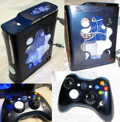 Size: 4765x4842 | Tagged: safe, artist:nightowl3090, princess luna, g4, absurd resolution, console, customized toy, irl, photo, xbox 360