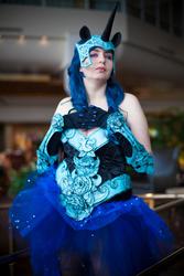 Size: 1366x2048 | Tagged: safe, artist:kiranox, nightmare moon, human, g4, contact lens, cosplay, irl, irl human, photo, solo