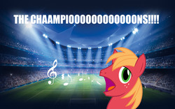 Size: 1680x1050 | Tagged: safe, big macintosh, earth pony, pony, g4, male, solo, stallion, uefa champions league