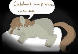 Size: 972x675 | Tagged: safe, artist:servi, fluffy pony, cinder block, fluffy pony original art, solo