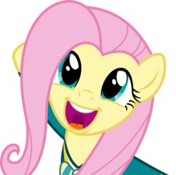 Size: 6043x6000 | Tagged: safe, artist:dasprid, fluttershy, filli vanilli, g4, season 4, absurd resolution, female, ponytones outfit, simple background, solo, transparent background, vector