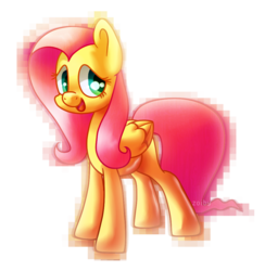 Size: 994x1017 | Tagged: safe, artist:zoiby, fluttershy, g4, female, open mouth, solo