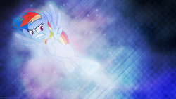 Size: 2560x1440 | Tagged: safe, artist:game-beatx14, artist:overdriv3n, rainbow dash, g4, female, kick, solo, wallpaper