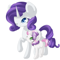 Size: 4000x4000 | Tagged: safe, artist:rue-willings, rarity, sweetie belle, g4