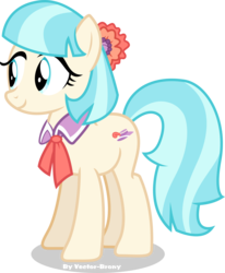 Size: 3073x3736 | Tagged: safe, artist:vector-brony, coco pommel, g4, rarity takes manehattan, female, high res, signature, simple background, solo, transparent background, vector