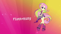 Size: 1280x720 | Tagged: safe, fluttershy, equestria girls, g4, my little pony equestria girls: rainbow rocks, boots, clothes, female, high heels, rainbow, skirt, solo