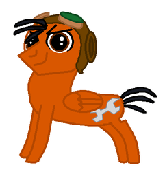 Size: 406x422 | Tagged: safe, artist:katrinahood, pony, 3-2-1 penguins!, midgel, ms paint, ponified, solo