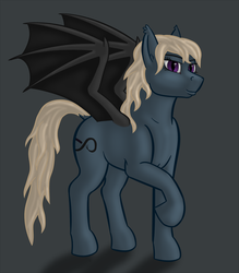 Size: 900x1027 | Tagged: safe, artist:widjetarcs, oc, oc only, oc:domina amore, bat pony, pony, solo