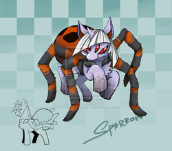 Size: 800x704 | Tagged: safe, artist:darkdragonden, oc, oc only, monster pony, original species, spiderpony, adoptable, solo