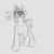 Size: 400x400 | Tagged: safe, artist:puppet-rhymes, pony, female, filly, foal, monochrome, one piece, ponified, sketch, solo, sugar (one piece)