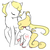 Size: 500x505 | Tagged: safe, oc, oc only, oc:merrygold, oc:pes, earth pony, pony, cute, femboy, male, merrypes, nuzzling, trap