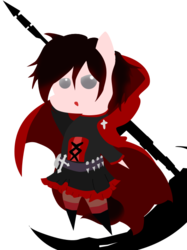 Size: 478x640 | Tagged: safe, pony, crescent rose, pointy ponies, ponified, ruby rose, rwby, solo