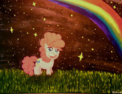 Size: 1024x790 | Tagged: safe, artist:phrose, pinkie pie, g4, female, filly, painting, solo