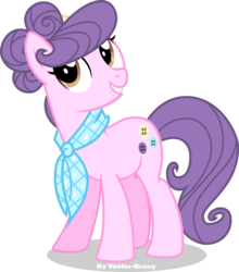 Size: 3205x3642 | Tagged: safe, artist:vector-brony, suri polomare, earth pony, pony, g4, rarity takes manehattan, clothes, female, high res, scarf, signature, simple background, smiling, solo, transparent background, vector