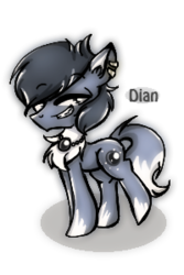 Size: 200x300 | Tagged: safe, artist:rd-fover, earth pony, pony, crossover, dian, jewelpet, male, ponified, sanrio, sega, simple background, solo, stallion, transparent background