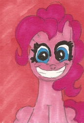 Size: 476x693 | Tagged: safe, artist:darkzephyrmoon, pinkie pie, g4, female, solo, traditional art