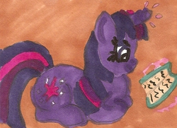 Size: 678x491 | Tagged: safe, artist:darkzephyrmoon, twilight sparkle, g4, female, solo, traditional art