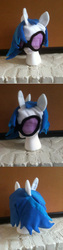 Size: 1536x6144 | Tagged: safe, artist:golemgeekery, dj pon-3, vinyl scratch, g4, craft, hat, irl, photo