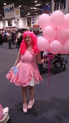 Size: 2204x3920 | Tagged: safe, artist:askaluna, pinkie pie, human, g4, balloon, cosplay, irl, irl human, photo