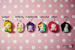 Size: 720x480 | Tagged: safe, artist:sentimentaldolliez, applejack, fluttershy, pinkie pie, rainbow dash, rarity, twilight sparkle, human, g4, craft, humanized, light skin, mane six, sculpture