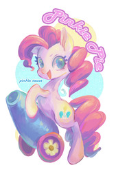 Size: 1181x1748 | Tagged: safe, artist:akamei, pinkie pie, g4, female, party cannon, pixiv, solo