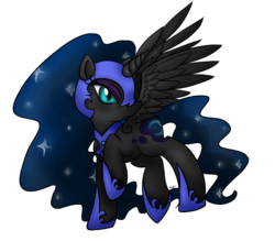 Size: 1506x1322 | Tagged: safe, artist:animeamphitere, nightmare moon, alicorn, pony, g4, female, mare, simple background, solo, transparent background