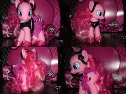 Size: 384x287 | Tagged: safe, pinkie pie, g4, clothes, goth, goth fashion, gothic pinkie, irl, photo, pinkie pie's boutique, target exclusive, toy