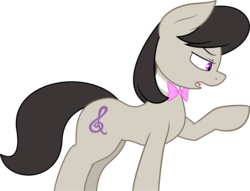 Size: 3787x2895 | Tagged: safe, artist:joey darkmeat, artist:luchocas, octavia melody, earth pony, pony, g4, female, high res, pointing, simple background, solo, transparent background, vector