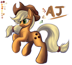 Size: 2500x2250 | Tagged: safe, artist:ac-whiteraven, applejack, g4, female, rearing, solo