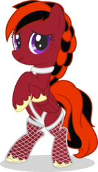 Size: 2000x3514 | Tagged: safe, artist:leopurofriki, oc, oc only, fishnet stockings, simple background, solo, transparent background, unshorn fetlocks