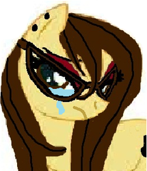 Size: 258x300 | Tagged: safe, oc, oc only, 1000 hours in ms paint, crying, depressed, glasses, ms paint, sad, solo