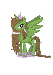 Size: 667x936 | Tagged: safe, artist:lilredroses, oc, oc only, alicorn, pony, alicorn oc, miracle grow, solo